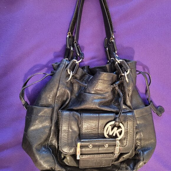 Gorgeous Michael Kors Leather Shoulder Tote Bag EUC - Picture 1 of 12